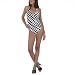 Rogan for Target Zebra Stripe 1-pc. Swimsuit - Ebony/ White