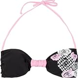 SPLIT Break Up Swimsuit Top - Black/Pink