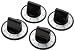 Stanco 4 Pack Universal Electric Range Stove Knobs, Black