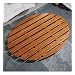 Oval Bamboo Shower & Bath Mat