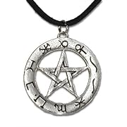 Celestial Zodiac Pentagram Sterling Silver Pendant Necklace