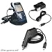 Bargaincell- Blackberry 8700 8700g 8700c 8700f 8700r 7250 7290 7520 7230 7210 7510 7280 6210 6230 6280 8300 Curve PDA Accessory Bundle Kit - USB Docking Cradle Desktop Charger + Cigarette Lighter Car Charger Adapter + Home Travel Charger
