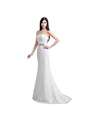 Mermaid Tulle Crystal Lace Crystals Sweetheart  Dress with a Brush/Sweep Train 