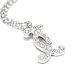 Diamond Set in Anchor Shape Pendant Necklace in 18k Whiie Gold Chain 18" (T.w 0.20)