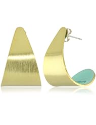 Dean Davidson "INNER BEAUTY" Gold with Teal Enamel Inner Beauty Petal Earrings