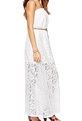 Strapless Polyester/Spandex Checkered Print Spring Summer Winter Lace Club Dress/Party Dress 