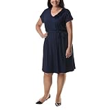 Women's Plus-Size Merona® Navy Short-Sleeve Artist Empire Dress