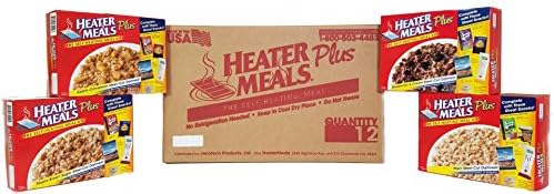 Heater Meals Plus Steel-Cut Oatmeal Breakfast Assorted Case (Pack of 12) Complete Self Heating Meal Ready to Eat (MRE)