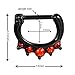 BodyJ4You Black Septum Clicker 16 Gauge Surgical Steel Five Gems