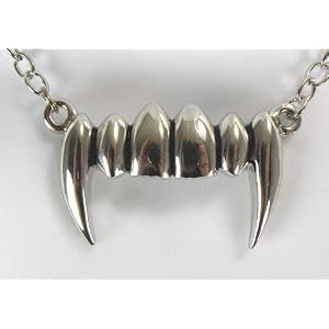 Vampire Fang Necklace Gothic Deathrock Bite Me Elegant Twilight