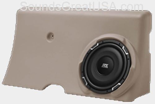 AMPLIFIED MTX ThunderForm 2000-2007 for F-250 SuperCrew Cab w Upgraded 600 Watt 10" Sub. Custom Subwoofer Box TAN