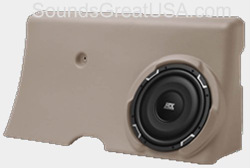 AMPLIFIED MTX ThunderForm 2000-2007 for F-250 SuperCrew Cab w Upgraded 600 Watt 10" Sub. Custom Subwoofer Box TAN