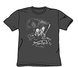 Jimi Hendrix - Shades Of Gray - Youth Charcoal S/S T-Shirt For Boys, Size: Youth Medium