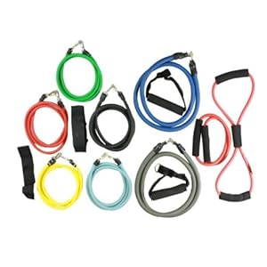 Wacces 16 Pc Resistance Bands Set For Yoga, Abs, P90X Workout
