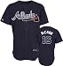 Brian McCann Jersey: Adult 2010 Majestic Alternate Navy Replica #16 Atlanta Braves Jersey - Small