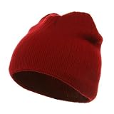 Solid Acrylic Beanie-Red W16S18D