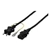 BUFFALO 電源ケーブル 3ピンソケット:2ピンプラグ 2.0m ブラック BSACC0620BK