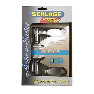 Schlage F40VAVA619 Avanti Privacy Lever, Satin Nickel by 