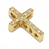 Gioie Pendant Ladies in 18-karat Gold with Diamond, form Cross, weight 3.5 grams