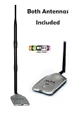 Alfa Awus051nh 500mw High Gain 802.11a/b/g/n High Power Wireless Usb A / B / G / N Wireless Wifi Network Adapter With A 5dbi And 9dbi Rubber Antenna And Suction Cup / Clip Window Mount - High Speed Up To 300 Mbps - With Hot Swap Support