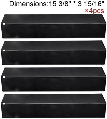 92311(4-pack) BBQ Gas Grill Heat Plate Porcelain Steel Shield Replace Parts