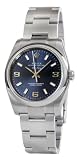 Rolex Airking Blue Arabic Dial Domed Bezel Mens Watch 114200BLASO