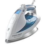 Black & Decker D6000 All-Temp Steam Iron with Stainless-Steel Soleplate