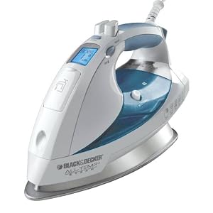 Black & Decker D6000 All-Temp Steam Iron with Stainless-Steel Soleplate