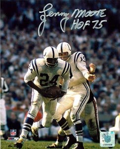 Lenny Moore Signed Baltimore Colts 8x10 Photo - HOF 75