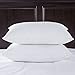 puredown® Luxury White Goose Down Feather Pillows, 400 Thread Count Cotton Fabric, Set of 2, Standard/Queen