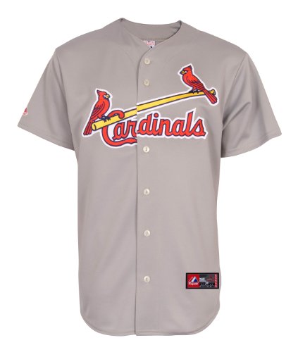 MLB Men's St Louis Cardinals Road Replica Jersey, Grey, 2XL