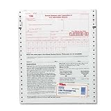 TOPS 1096 IRS Approved Tax Forms, 8 x 11, 2-Part Carbon, 10 Contin Forms