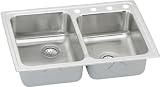 Elkay Lustertone Kitchen Sink - 2 Bowl - LR2504