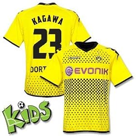 11-12 Borussia Dortmund Home Jersey + Kagawa 23 (Fan Style Name + Number) - Boys