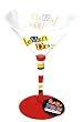 Martini Glass Handpainted Lemon Drop