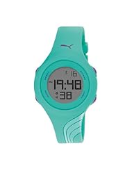PUMA Womens PU911092006 Twist S Turquoise Digital Display Quartz Blue Watch
