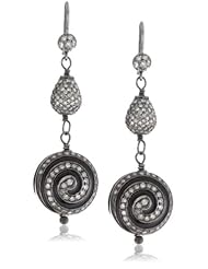 Jordan Alexander Black Onyx and Diamond Pinwheel Earrings