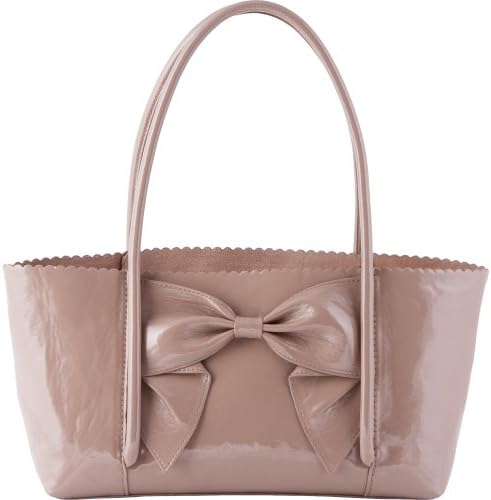 Jesselli Couture Buco Small Bow Tote Handbag, Stone Patent