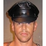 Mr-S-Leather Leather Biker Cap with Matte Black Brim - Hat Size 6.75 (21.25" Circumference)