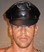 Mr-S-Leather Leather Biker Cap with Matte Black Brim