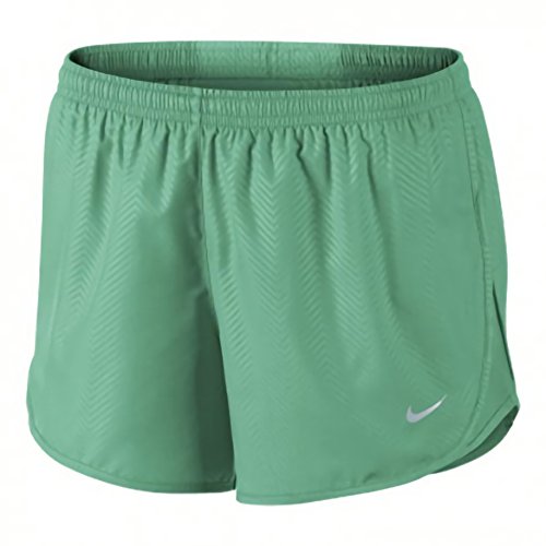 Nike Womens as Embossed Mod Tempo Running Shorts, Green