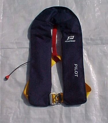 Vollautomatische Rettungsweste Schwimmweste in dunkelblau 150 N mit Lifebelt & 1 Insp. frei