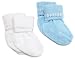 Jefferies Socks Rock-A-Bye Bootie, 6 Pack, White/Blue, 9-18 Months