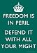 Freedom is in Peril Poster
