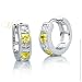 STUDIO 925: *PRINCESS CANARY CZ HUGGIE HOOP EARRINGS*