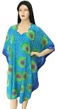 Plus Size Kaftan Cover up Short Tunic with Allover Amazing Print Valentine's day gift