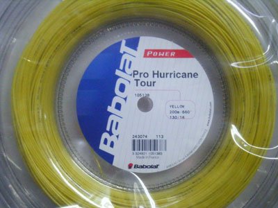 【送料無料！数量限定格安セール】Babolat(バボラ)【Pro Hurricane Tour125(プロハリケーンツアー)(200m)】ロールガット