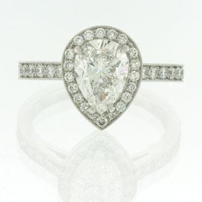 2.37ct Pear Shape Diamond Engagement Anniversary 