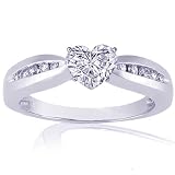 1 Ct Heart Shaped Diamond Engagement Ring 14K SI2 COLOR-H EGL CUT:VERY GOOD 1 Ct Heart Shaped Diamond Engagement Ring 14K SI2 COLOR-H EGL CUT:VERY GOOD