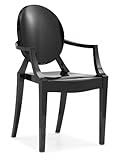Zuo Modern Furniture Design Anime Acrylic Chair Black Acrylic 106101 (Set O ....